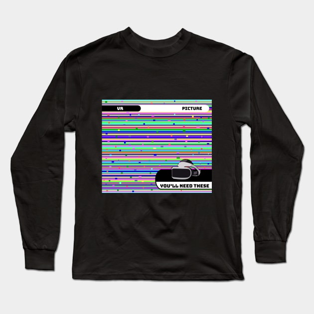 VR Virtual Reality Picture Colors Long Sleeve T-Shirt by gin3art